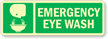 Emergency Eye wash (With Graphic/Glow) Label