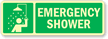 Emergency Shower (With Graphic/Glow) Label