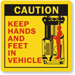 3 Point Contact Labels - Forklift Standing
