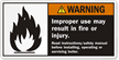 Improper Use Result In Fire Injury Label