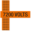 7200 Volts, Small (1/2 in. x 2-1/4 in.)