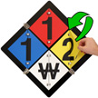 NFPA Flip Placard Sign Aluminum