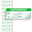 Experiment Calibration Labels, Green On Silver