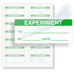 Experiment Calibration Labels, Green On Silver