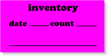Inventory Count Label