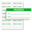 Passed Calibration Labels, Green On White