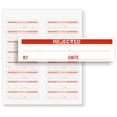 Rejected Calibration Labels, Red On White