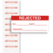 Rejected Calibration Labels, Red On White