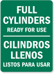 Full Cylinders Ready For Use Sign