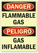 Danger: Flammable Gas (Bilingual), Vertical