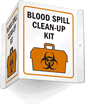 Blood Spill Clean-up Kit (biohazard graphic) Sign