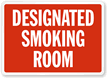 Designated Smoking Area Sign