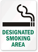 Designated Smoking Area Sign