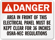 Danger (ANSI) Area OSHA-NEC Regulations Sign