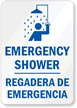 Emergency Shower Bilingual Sign