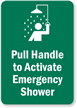Emergency Shower Sign (with Graphic)