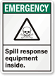 Emergency Spill Response Sign