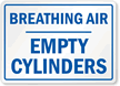 Breathing Air Empty Cylinders