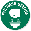 Eye Wash Station with Graphic Sign