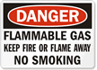 Danger Flammable Gas Sign