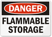Danger Flammable Storage Sign