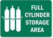 Full Cylinder Storage Area Sign