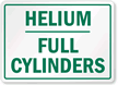 Helium Full Cylinders Sign