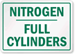 Nitrogen Full Cylinders Sign