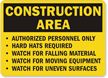Construction Area Authorized Personnel Sign