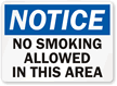 No Smoking Allowed In This Area Sign