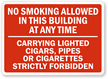No Smoking Allowed Sign