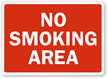 No Smoking Area Sign