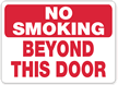 No Smoking Beyond This Door Sign