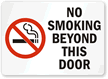 No Smoking Beyond This Door (symbol) Sign