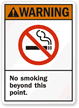 No Smoking Beyond This Point Sign