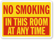 No Smoking In This Room Sign