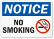 Notice: No Smoking (with symbol)
