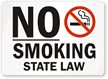 No Smoking State Law (with symbol)