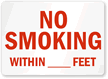 No Smoking Within [blank] Feet