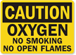Danger Oxygen No Smoking Flames Sign