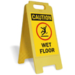 Caution Wet Floor W/Graphic Fold-Ups® Floor Sign