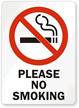 Please No Smoking (symbol) Sign