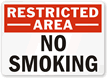 Restricted Area No Smoking