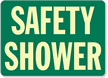 Safety Shower (white on green)