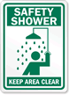 Safety Shower Keep Area Clear