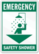 Emergency Safety Shower Sign