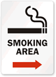 Smoking Area (arrow right) - vertical