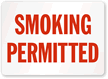 Smoking Permitted (red text)