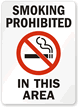 Smoking Prohibited In This Area (symbol) Sign