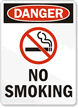 Danger: No Smoking (with graphic) (vertical)